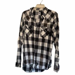NSF Axel Destroyed button down sz L
